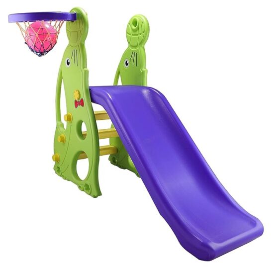 Dolphin Slide for Kids/baccho ki slide/Unbreakable Plastic, Indoor-Outdoor (Foldable), Multicolor