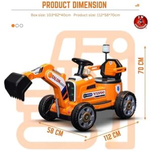12V Kids Excavator Battery Operated Ride-On JCB Truck/electric JCB for children