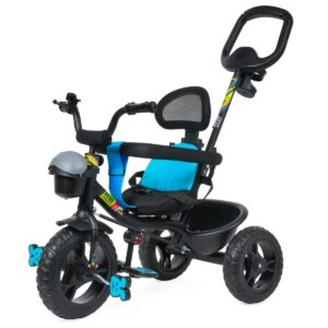 Luusa R1 baby tricycle/Baby Tricycle with Parental Control, Cushion Seat and Safety Guard Rail for Boys/Girls/for Age Group 2+ Years