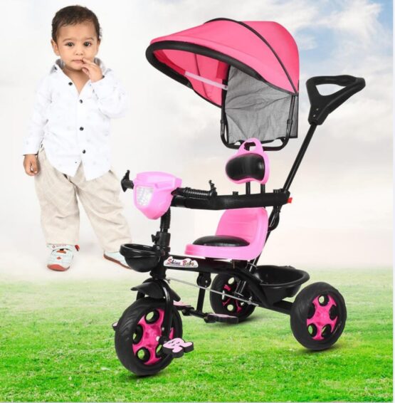 Baby shine tricycle with canopy & parental handle/Baby Trike/Tricycle with Canopy for Kids/Boys/Girls